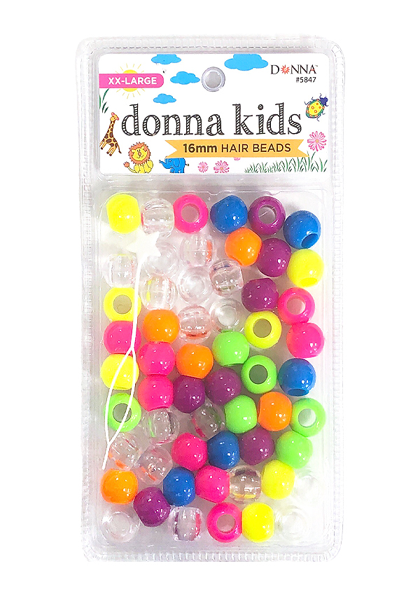 Donna Kids 16mm Hair Bead #5847 7 Color Mixed - pc