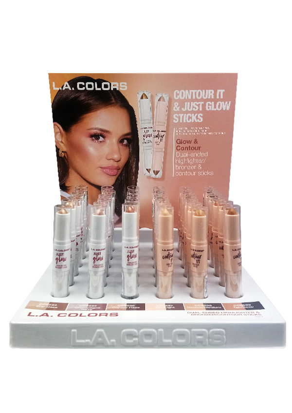 L.A Colors Contour It & Just Glow Highlighter/ Sticks (36 pcs) Display #CPD527A