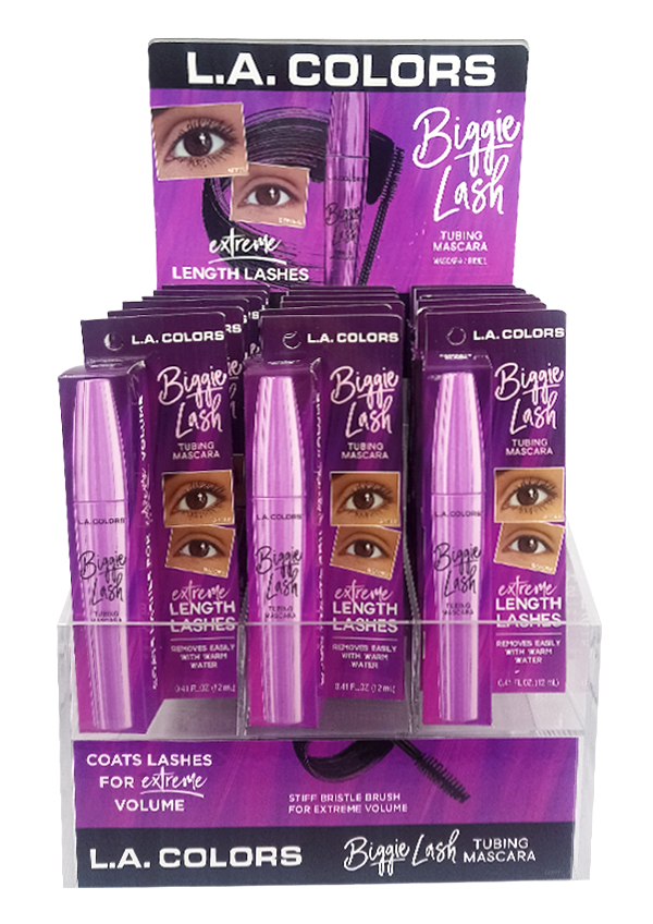L.A Colors Biggie Lash Tubing Mascara 18pc Display #CAD487A