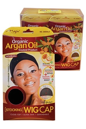 Magic  Argan Oil Stocking Wig Cap #3000BLA-dz