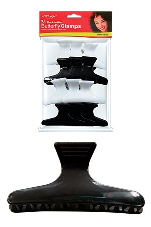 Magic Butterfly Clamps 3" - Black/White#BU3 - pk