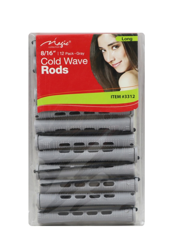 Magic Cold Wave Rods #3312 (Long 8/16" Gray) -dz