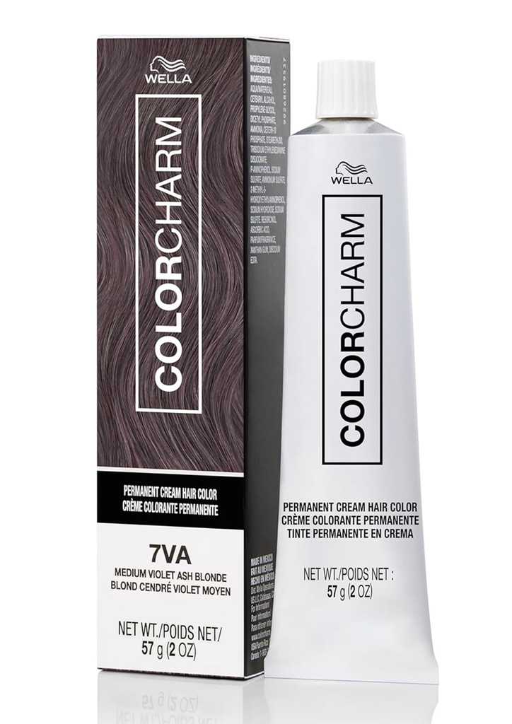 Wella Color Charm Crème Hair Color #7VA (Medum Violet Ash Blonde) -pc