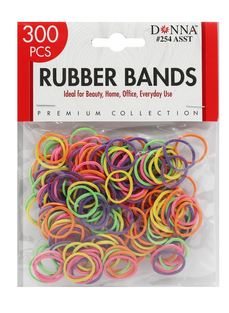 Donna Rubber Bands (300 pcs) #254 Asst -dz