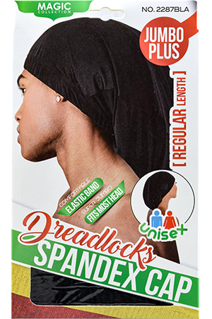 Magic Dread Locks Spandex Cap-Reg#2287BLA-dz