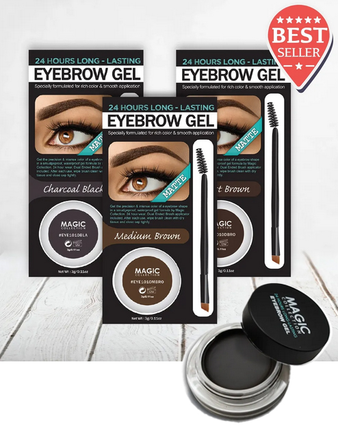 [MC24214] Magic Eyebrow Gel [Charcoal Black] #Eye1010BLA (12pc/ds) -pc