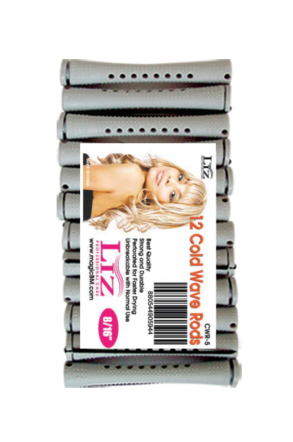 [MG90594] Magic Gold Cold Wave Rods [Long 8/16" Gray] #CWR-5 -dz
