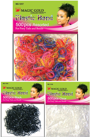 [MG91317] Magic Gold Elastic Band 500pcs #1317 Asst -dz