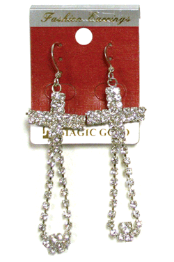 Magic Gold Fashion Rhinestone Earring #280015 -pc