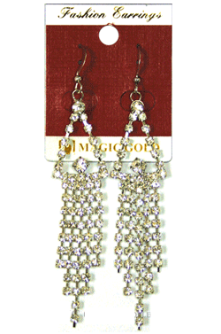 Magic Gold Fashion Rhinestone Earring #280028 -pc