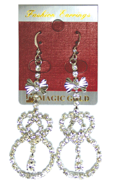 Magic Gold Fashion Rhinestone Earring #280090 -pc