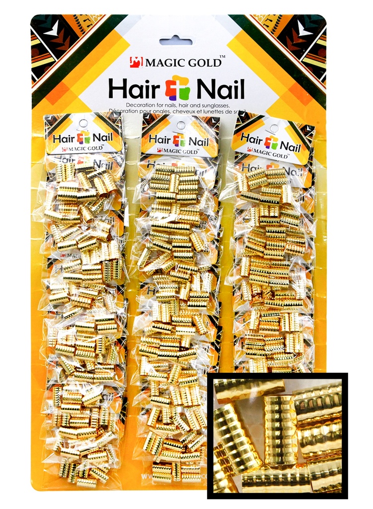 [MG97659] Magic Gold Hair & Nail Ring Bead #CX7659 (36pk) -Gold -pk