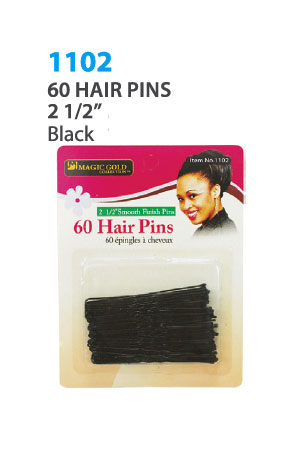 [MG91102] Magic Gold Hair Pins 2 1/2" #Black(#1102) - dz