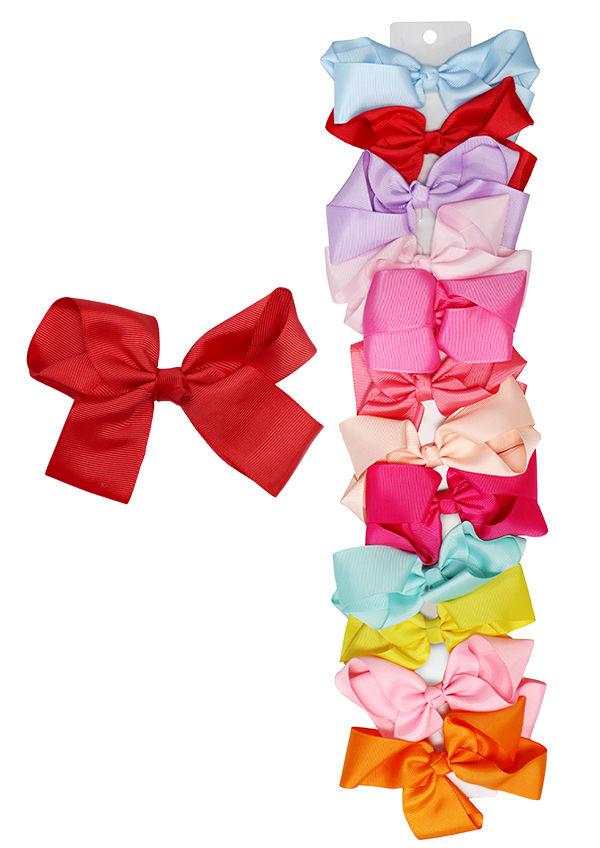 [MG97653] Magic Gold Hair Ribbon w/Clip (Assorted/12pc/dz) #MG97653 -dz