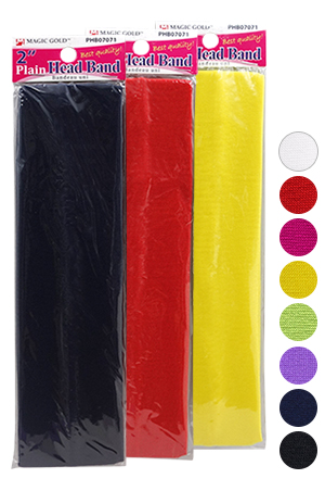 Magic Gold Head Band-Plain(2")-Asst #PHB07071-dz