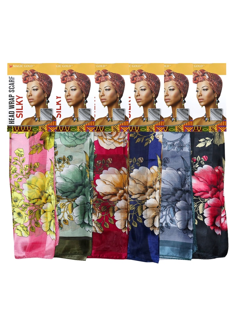Magic Gold Head Wrap Scarf -Silky #18 #SCF99588 -dz