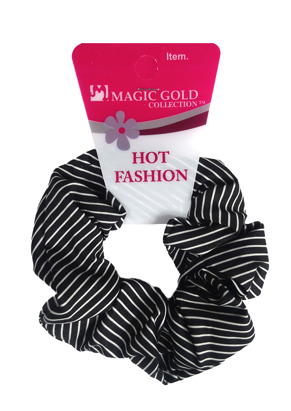 [MG07458A] Magic Gold Hot Fashion Ponytailer(Blk Stripe) #0758A -dz