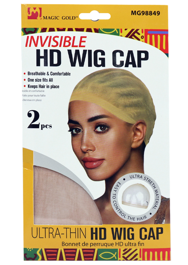 [MG98849] Magic Gold Invisible HD Wig Cap #MG98849 L.Brown (2 pc/pk) -dz