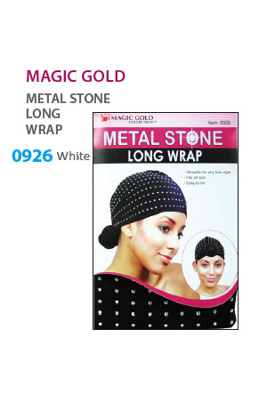 [MG90926] Magic Gold Metal Stone Long Wrap #0926 White -dz