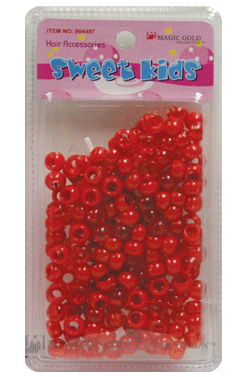 Magic Gold Plastic Bead (S) #1982 Red/Crystal Red -pc