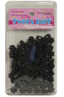Magic Gold Plastic Bead Flower #1660 Black -pc