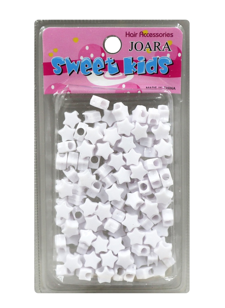 Magic Gold Plastic Bead Star #1654 White -pc
