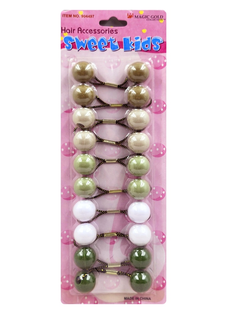 [MG91611G] Magic Gold Plastic Bubble Round (18mm) #904497 Brown Mix(L) -pc