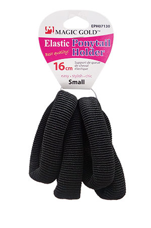 Magic Gold Ponytail Holder-Elastic(16cm)-Black #EPH07130-dz