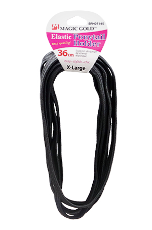 [MG07145] Magic Gold Ponytail Holder-Elastic(36cm)-Black #EPH07145-dz