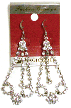 Magic Gold Rhine Stone Earring #4715 -pc