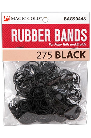 [MG90448] Magic Gold Rubber Band #RUB0448/#BAG90448 Black (275 Pcs) -dz