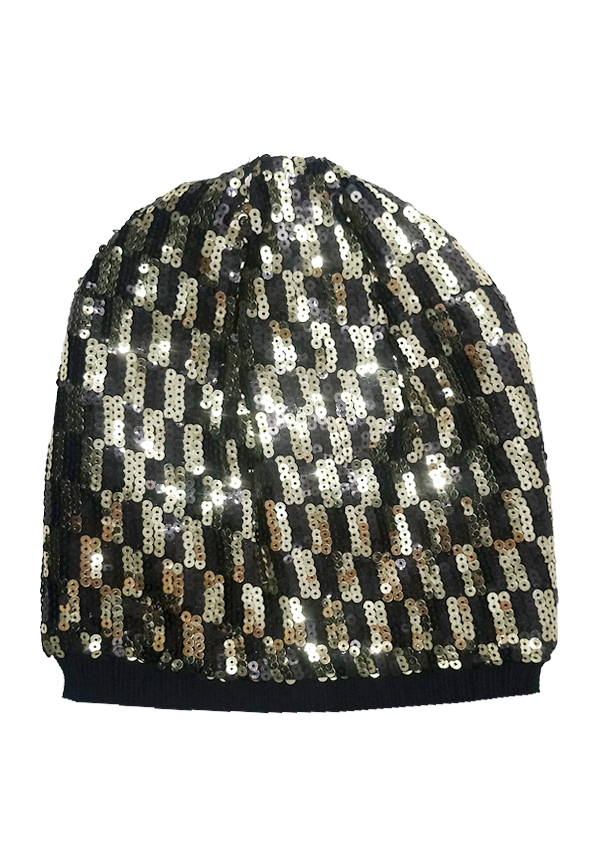 [MG95006] Magic Gold Sequin Beanie Hat (Gold) #5006 - pc