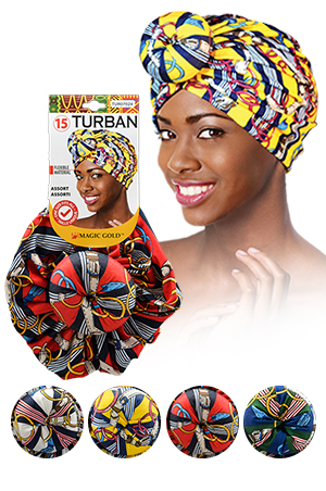 [MG07024] Magic Gold Turban (Asst) TUR7024 #15-dz