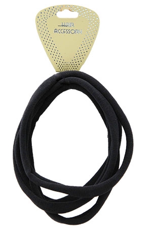 Magic Seamless Elastic Ponytail Holder(High)#HEP007 BLACK(12pc/pk) -PK