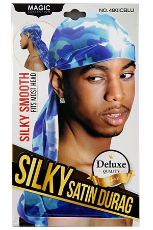 Magic Silky Satin Durag #4801CAMO BLUE - dz