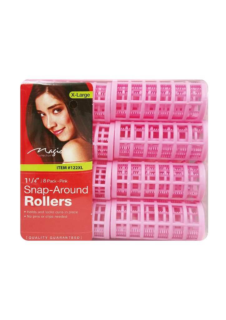 Magic Snap-around Rollers (Pink/X-Large/1 1/4") #122XL -pk