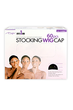 Magic Stocking Wig Cap #01400BLA-(60pcs/box)