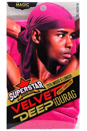 [MC04902] Magic Velvet DuRag #4803HOT PINK-dz