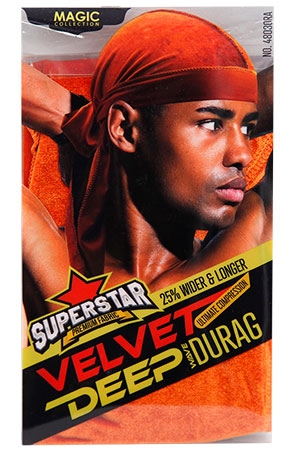 Magic Velvet DuRag #4803ORANGE-dz *(6pcsx2)