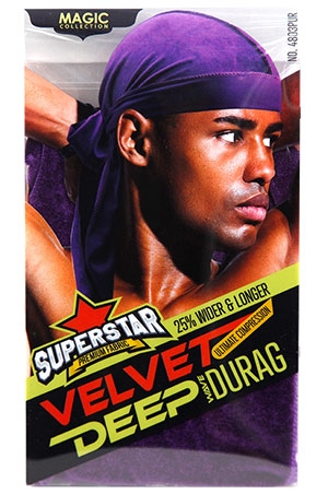 Magic Velvet DuRag #4803PURPLE-dz *(6pcsx2)