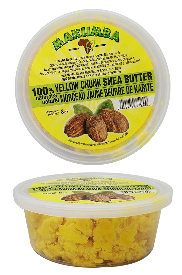 [MKU77189] Makumba 100% Shea Butter Yellow Chunk (8oz) #8