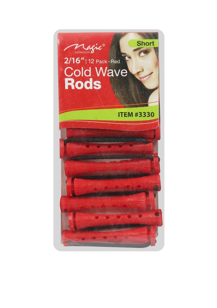 Magic Cold Wave Rods #3330 (Short 2/16" Red) -dz
