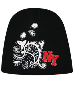 NY Knit Bandanna Cap (Silver)#BE1042 -pc