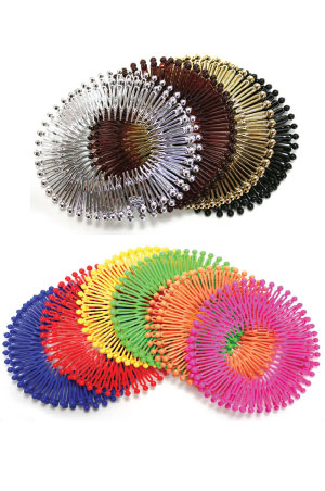 [MG90611] Plastic Wire Comb with Ball Tip #Black -dz