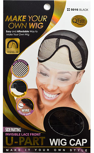 Qfitt U-Part Wig Cap(Lace),Side#Q5016Black-dz