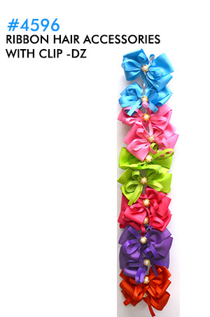 Ribbon Hair Accessories w/Clip #4596-dz