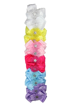 Ribbon Hair Accessories w/Clip #7624-dz
