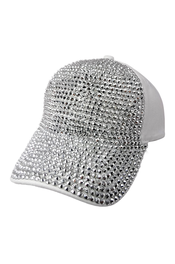 [SMA75104] SMA RINESTONE CAP 04-White Silver