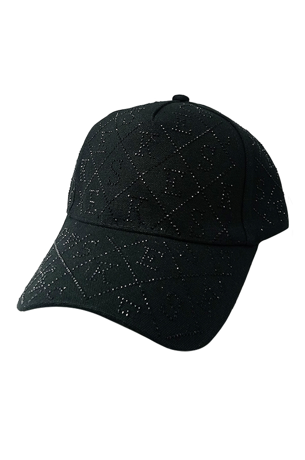 [SMA75112] SMA RINESTONE CAP 12-Black Letters