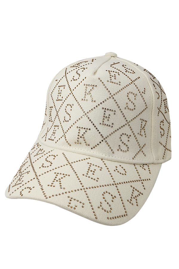 [SMA75113] SMA RINESTONE CAP 13 - Khaki Letters